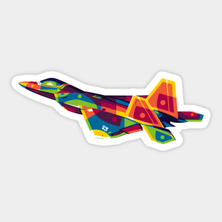 F-22 Raptor in Pop Art Sticker